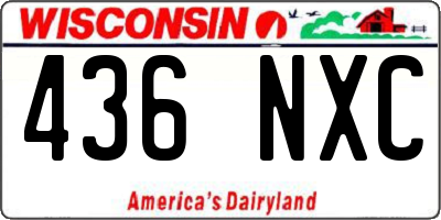 WI license plate 436NXC