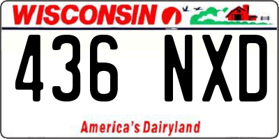 WI license plate 436NXD