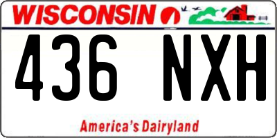 WI license plate 436NXH