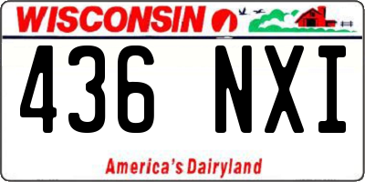 WI license plate 436NXI