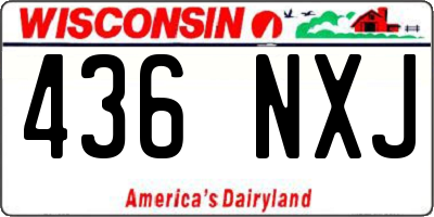 WI license plate 436NXJ
