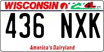 WI license plate 436NXK