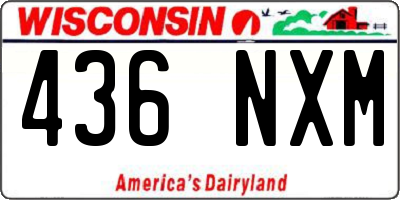 WI license plate 436NXM