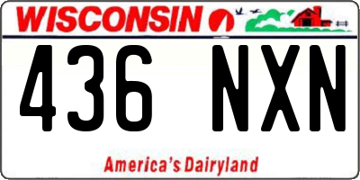 WI license plate 436NXN