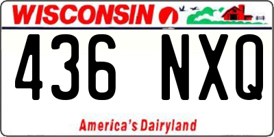WI license plate 436NXQ