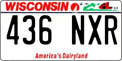 WI license plate 436NXR