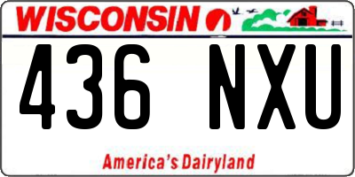 WI license plate 436NXU