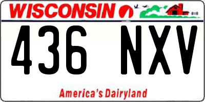 WI license plate 436NXV