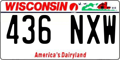 WI license plate 436NXW