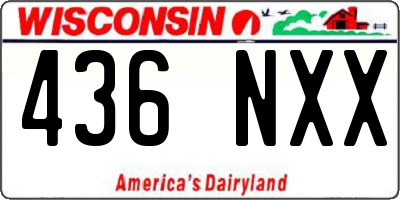 WI license plate 436NXX