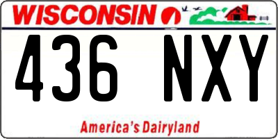 WI license plate 436NXY