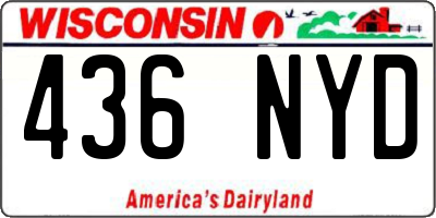 WI license plate 436NYD
