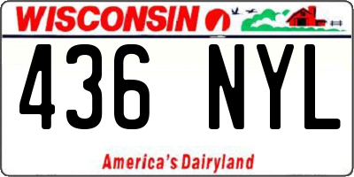 WI license plate 436NYL