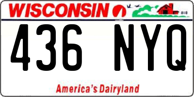 WI license plate 436NYQ