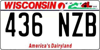 WI license plate 436NZB