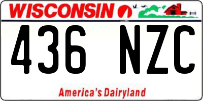 WI license plate 436NZC