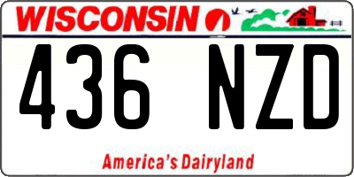 WI license plate 436NZD