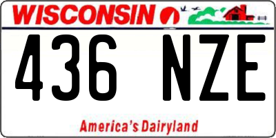 WI license plate 436NZE