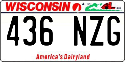 WI license plate 436NZG