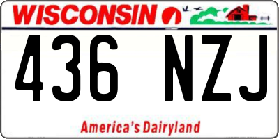 WI license plate 436NZJ