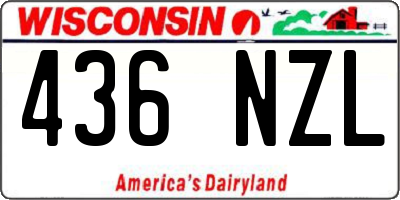 WI license plate 436NZL