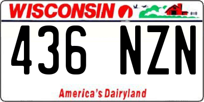 WI license plate 436NZN