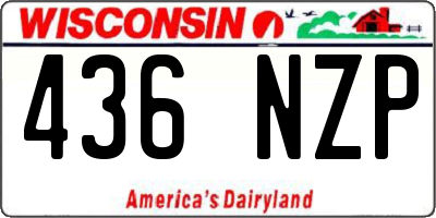 WI license plate 436NZP
