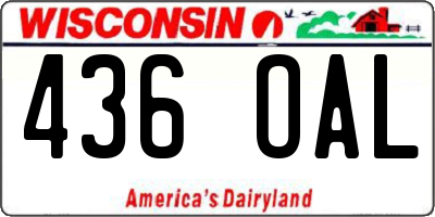 WI license plate 436OAL