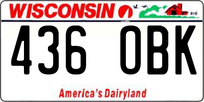 WI license plate 436OBK