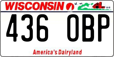 WI license plate 436OBP