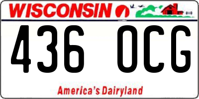 WI license plate 436OCG