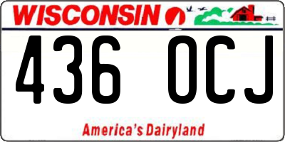 WI license plate 436OCJ