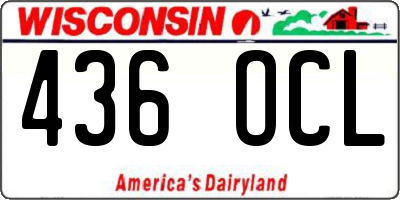WI license plate 436OCL