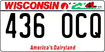 WI license plate 436OCQ