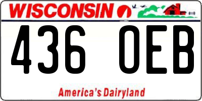 WI license plate 436OEB
