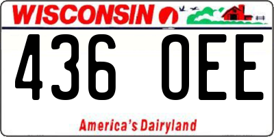 WI license plate 436OEE