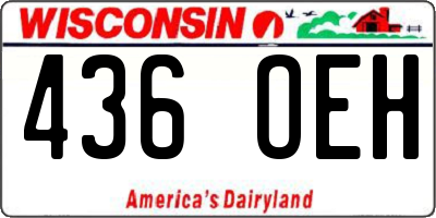 WI license plate 436OEH