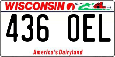 WI license plate 436OEL