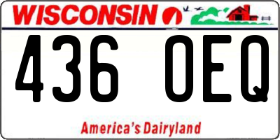 WI license plate 436OEQ