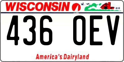 WI license plate 436OEV