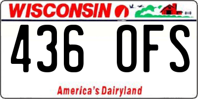 WI license plate 436OFS