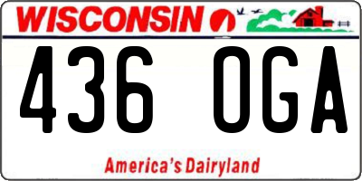 WI license plate 436OGA