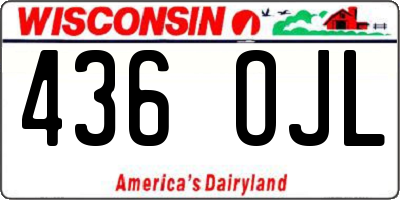 WI license plate 436OJL
