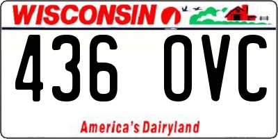 WI license plate 436OVC