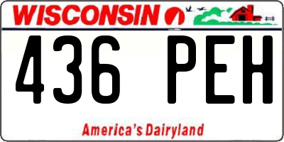WI license plate 436PEH
