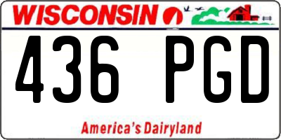 WI license plate 436PGD