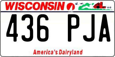 WI license plate 436PJA