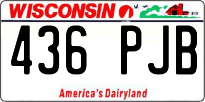 WI license plate 436PJB