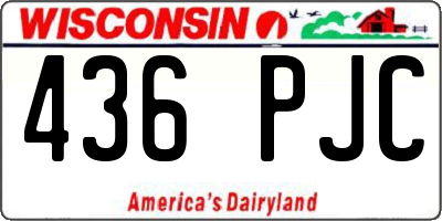 WI license plate 436PJC