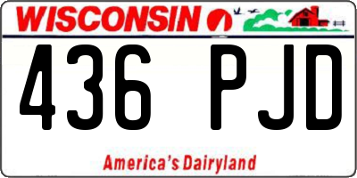 WI license plate 436PJD
